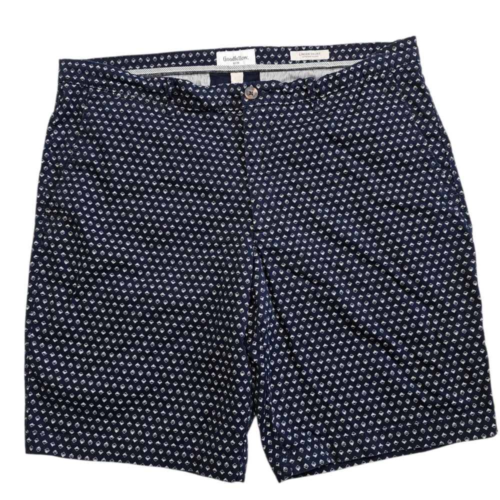 Goodfellow & Co Men's Navy Blue Patterned Shorts